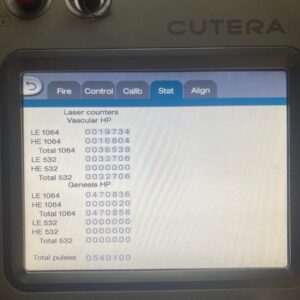 2018-Cutera-Excel-V-Laser-System-Screen-Information