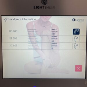 2022 Lumenis Lightsheer Quattro - Handpiece Info